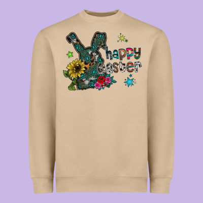 Happy Easter Heavyweight Sweatshirt Designed By Cowhidedigitalart