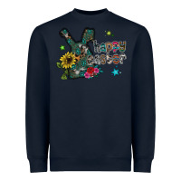 Navy Happy Easter Heavyweight Sweatshirt - CowhideDigitalArt