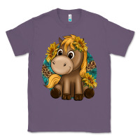 Lavender cute baby horse amd sunflowers Classic Tee - texasbilliewilder