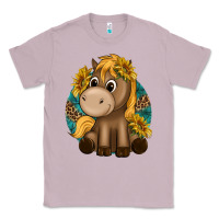 Lilac cute baby horse amd sunflowers Classic Tee - texasbilliewilder