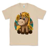 Mushroom cute baby horse amd sunflowers Classic Tee - texasbilliewilder