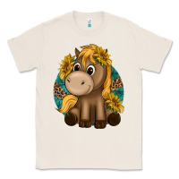 Natural cute baby horse amd sunflowers Classic Tee - texasbilliewilder