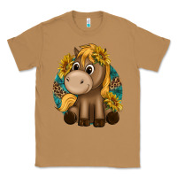 Toasted Coconut cute baby horse amd sunflowers Classic Tee - texasbilliewilder