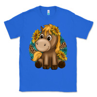 True Royal cute baby horse amd sunflowers Classic Tee - texasbilliewilder