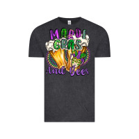 Vintage Black mardi gras and beer Vintage Tee - CowGirlArtShop