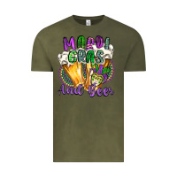 Vintage Olive mardi gras and beer Vintage Tee - CowGirlArtShop