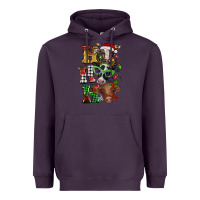 Plum Christmas ho ho ho cow Heavyweight Hoodie - BarkalooDesign
