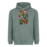 Sage Christmas ho ho ho cow Heavyweight Hoodie - BarkalooDesign