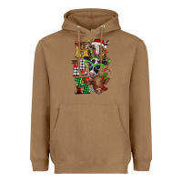 Toasted Coconut Christmas ho ho ho cow Heavyweight Hoodie - BarkalooDesign