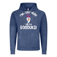 Vintage Denim teacher halloween bookworm just here for the boooks ghost tank top Vintage Hoodie - trangStudio