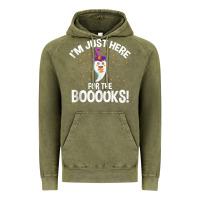 Vintage Olive teacher halloween bookworm just here for the boooks ghost tank top Vintage Hoodie - trangStudio