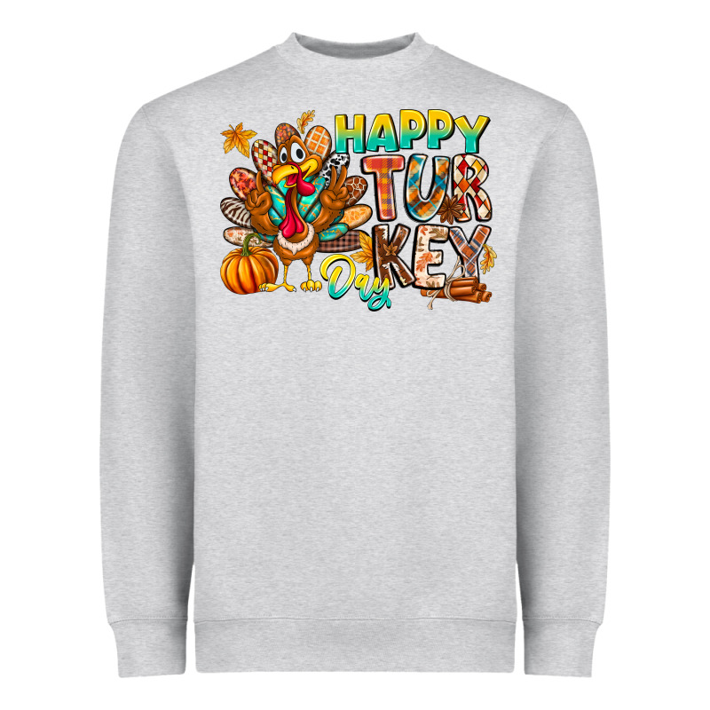 Happy Turkey Day Heavyweight Sweatshirt by CowhideDigitalArt | Teevron