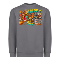 Storm Happy Turkey Day Heavyweight Sweatshirt - CowhideDigitalArt