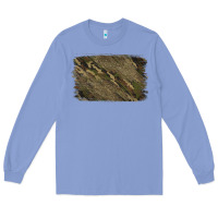 Colony Blue Camouflage Glitter Background Long Sleeve Tee - Jasminsmagicworld