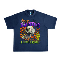 Navy happy haunting and to all a good fright Urban Heavy Tee - CowGirlArtShop