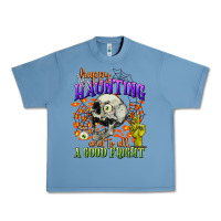 Pebble Blue happy haunting and to all a good fright Urban Heavy Tee - CowGirlArtShop