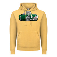 Vintage Mustard MG MGB roadster personalized caricature YOK94J family Vintage Hoodie - trangStudio