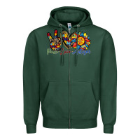 Sports Green peace love autism sunflower Zipper Hoodie - RacoonDesign