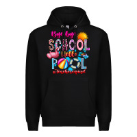 Black Bye Bye School Hello Pool Teacher  Squad Premium Hoodie - CowhideDigitalArt