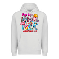 Dove Grey Bye Bye School Hello Pool Teacher  Squad Premium Hoodie - CowhideDigitalArt
