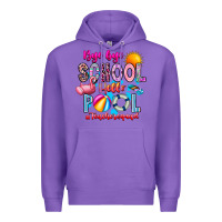 Purple Bye Bye School Hello Pool Teacher  Squad Premium Hoodie - CowhideDigitalArt
