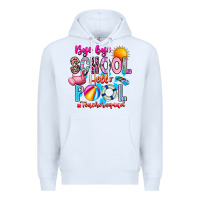 White Bye Bye School Hello Pool Teacher  Squad Premium Hoodie - CowhideDigitalArt