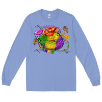 Colony Blue mardi gras lips olivia Long Sleeve Tee - OliviaCreatesArt