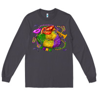 Smoke mardi gras lips olivia Long Sleeve Tee - OliviaCreatesArt