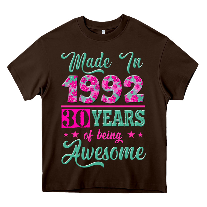 Made In 1992, 30 Years Of Being Awesome Heavy Core Tee by Jasminsmagicworld | Teevron