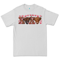 Dove Grey Xoxo highland cows Premium Tee - RanaPortraitStore