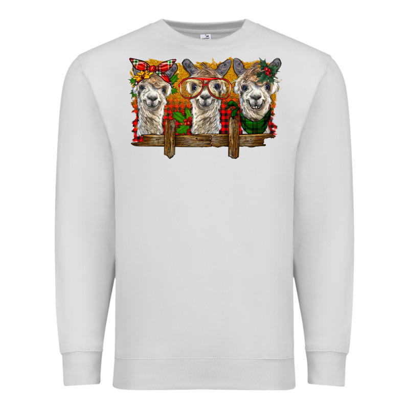 Christmas Alpacas Premium Sweatshirt by BarkalooDesign | Teevron