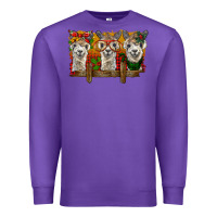 Purple Christmas alpacas Premium Sweatshirt - BarkalooDesign