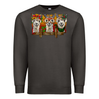 Smoke Christmas alpacas Premium Sweatshirt - BarkalooDesign