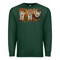 Sports Green Christmas alpacas Premium Sweatshirt - BarkalooDesign