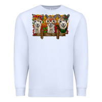 White Christmas alpacas Premium Sweatshirt - BarkalooDesign