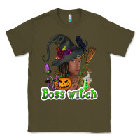 Army Green Boss witch afro Classic Tee - NancyCooperArtShop