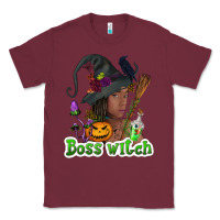 Burgundy Boss witch afro Classic Tee - NancyCooperArtShop