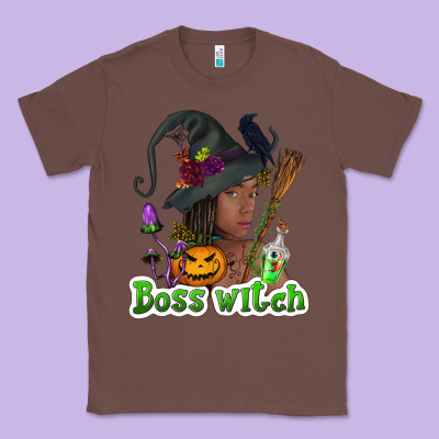 Boss Witch Afro Classic Tee Designed By Nancycooperartshop