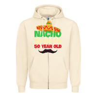 Sandshell Mens Nacho Average 50 Year Old Cinco de Mayo 50th Birthday Zipper Hoodie - trangStudio