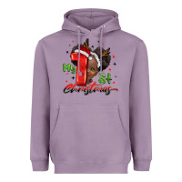Lavender my first christmas african girl Heavyweight Hoodie - BarkalooDesign