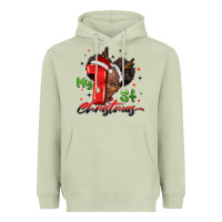 Matcha my first christmas african girl Heavyweight Hoodie - BarkalooDesign