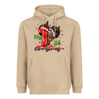Mushroom my first christmas african girl Heavyweight Hoodie - BarkalooDesign