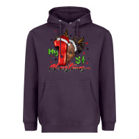 Plum my first christmas african girl Heavyweight Hoodie - BarkalooDesign