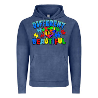 Vintage Denim Different is beautiful Autism Vintage Hoodie - CowGirlArtShop