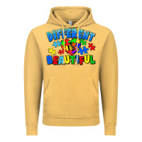 Vintage Mustard Different is beautiful Autism Vintage Hoodie - CowGirlArtShop