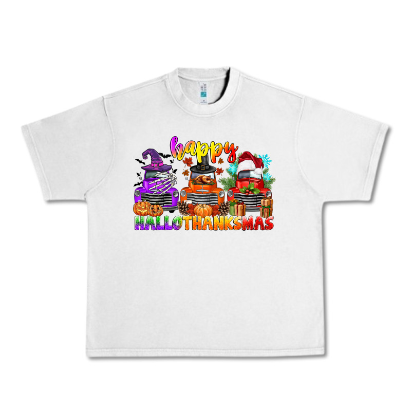 Happy Hallothanksmas Truck Urban Heavy Tee by CowGirlArtShop | Teevron