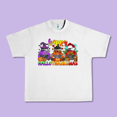 Happy Hallothanksmas Truck Urban Heavy Tee Designed By Cowgirlartshop
