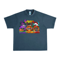 Midnight Navy happy hallothanksmas truck Urban Heavy Tee - CowGirlArtShop