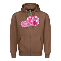 Chestnut halloween fall pink pumpkin Zipper Hoodie - trangStudio