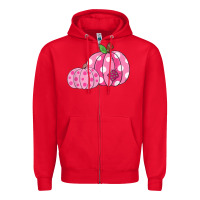Red halloween fall pink pumpkin Zipper Hoodie - trangStudio